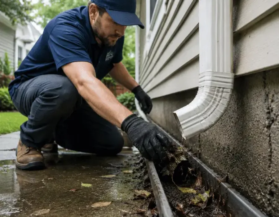 Leaf removal from gutters Springfield